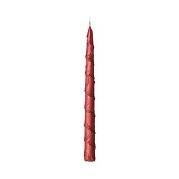 Svíčka kónická spirála bordó 29cm