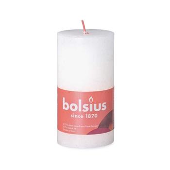 Svíčka válcová bílá RUSTIC SHINE BOLSIUS bílá 13cm