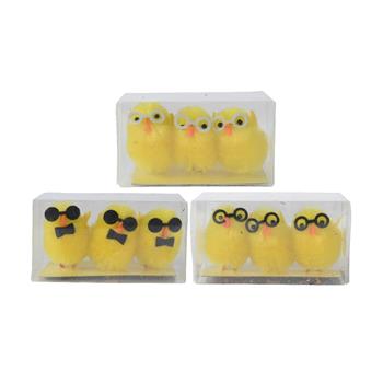 Kuře žinylka s brýlemi, mix 3ks