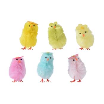 Kuře žinylka s květinou mix 11cm