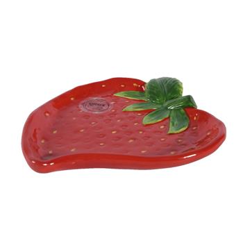 Talíř jahoda KITCHEN GOODS z dolomitu červený 17cm