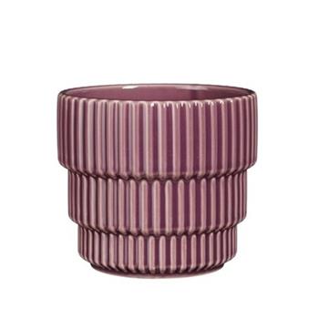 Obal na květináč kulatý keramický CELLA purpurový 12cm