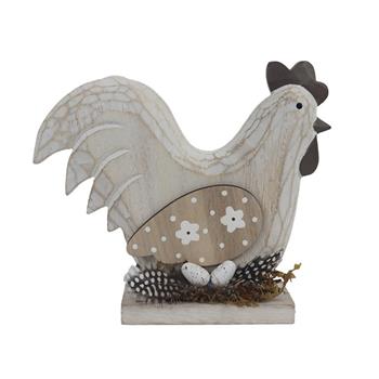 Slepice dřevěná na podstavci, 17,5cm