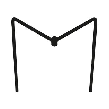 Noha přídavná dvojitá k zápichu kovová černá 26cm