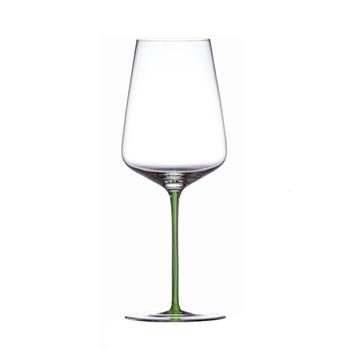 Sklenice na víno AURIGA skleněná se zelenou stopkou 540ml