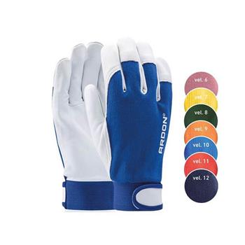 Rukavice HOBBY® kůže/bavlna růžové vel.6