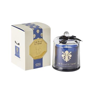 EDG Svíčka vonná ve skle s poklopem Oak Wood & Blackcurran 15cm