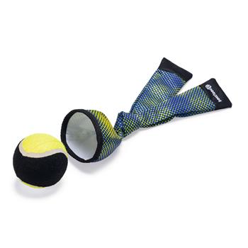 Hračka tenisák s vrhačem modro-žlutý 29cm