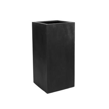 Květináč hranatý vysoký BOUVY M fiberstone černý 60x30cm