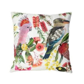 Polštář FLEURY s ptáky polyesterový 45x45cm