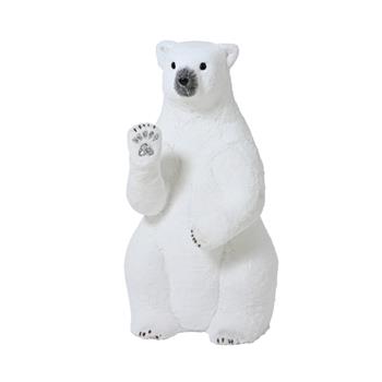 Medvěd lední sedící z umělé kožešiny bílý 113cm