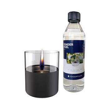 Lucerna TENDERFLAME LILLY 10 skleněná černá s palivem 0,5l