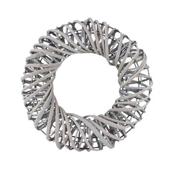 Věnec proplétaný proutěný sv.šedý 34cm