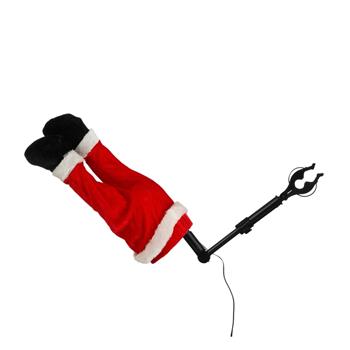 Nohy Santa Clause na klipu polystyrenové s adapterem červené 35cm