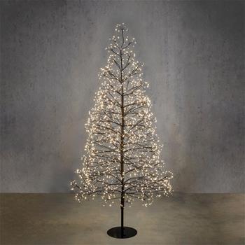 Strom VENKOVNÍ s 2100LED, t.bílá s čaovačem hnědý 180cm