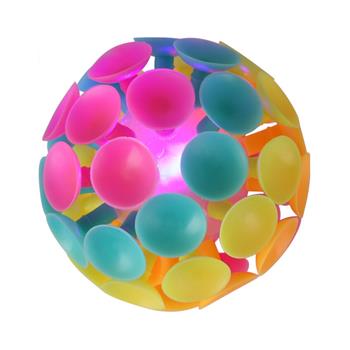 Koule s přísavkami a LED na baterie duhová mix 50cm
