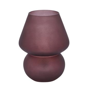 Stolní venkovní lampa AURA a USB skleněná mauve 20cm