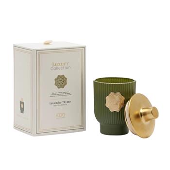 EDG Svíčka vonná ve skle svíčkem LUXURY Lavender Thyme 16cm