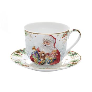 Šálek a podšálek SANTA IS COMING porcelánový 400ml