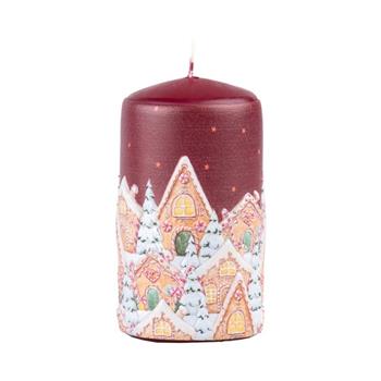 Svíčka válcová Christmas Village 11cm