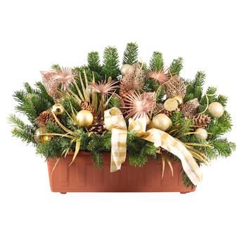 Bronzové Vánoce - Truhlík 50cm