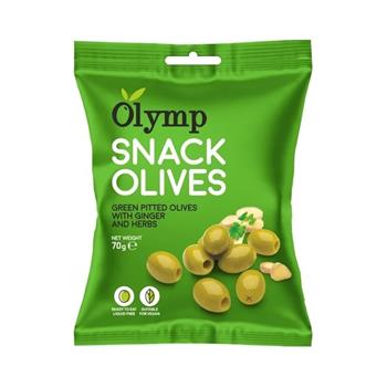 Olivy OLYMP zelené bez pecky se zázvorem a bylinkami 70g