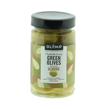 Olivy OLYMP zelené s mandlí ve slaném nálevu 320g