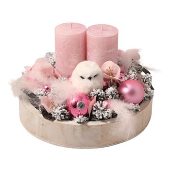 Marshmallow Vánoce - svícen 30cm