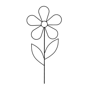 Opora/zápich květina MARGARITA kovová mix barev 90/120/160cm