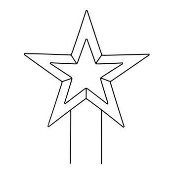 Dekorace hvězda RUVUMA zápich kovová 150cm