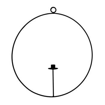 Svícen kruhový BARTANG na 1 svíčku závěsný 50/70cm