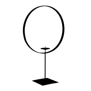 Svícen kruhový WAIKATO na 1 svíčku na podstavci kovový 80cm