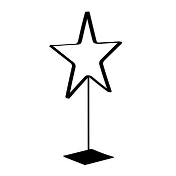 Dekorace hvězda SABI na podstavci kovová 80cm