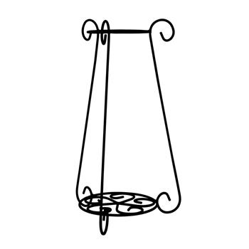 Stojan na květiny BAFING kónický 2 patra kovový černý 50/75cm