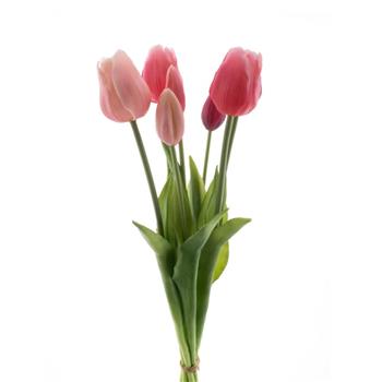Tulipán SALLY umělý ve svazu růžový 7ks