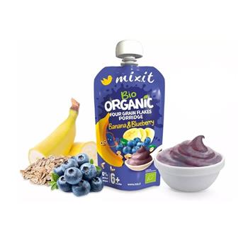 Mixit ovocná kaše v kapsičce banán a borůvka 110g