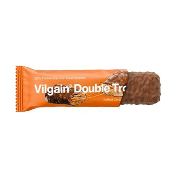 Tyčinka DOUBLE TROUBLE arašídy, slaný karamel Vilgain 55g