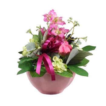 Růžová romance aranžovaná miska 15cm
