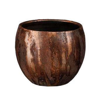Obal na květináč kulatý terakotový ROEL rezavá patina 14cm