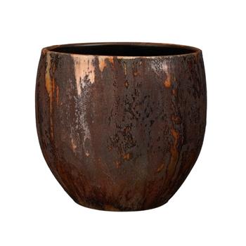 Obal kulatý terakotový ROEL rezavá patina 28cm