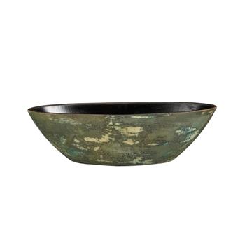 Obal oválný terakotový OLAF zelená patina 48cm