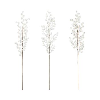 Větev umělá s bobulemi perleťová mix 80cm