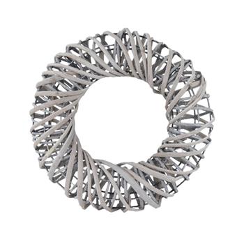 Věnec proplétaný proutěný sv.šedý 29cm