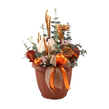 Podzimní pohoda aranžovaný květináč ke dvěřím 30cm