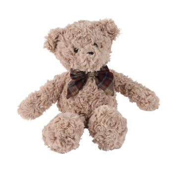 Medvěd sedící s mašlí plyšový sv.hnědý 30cm