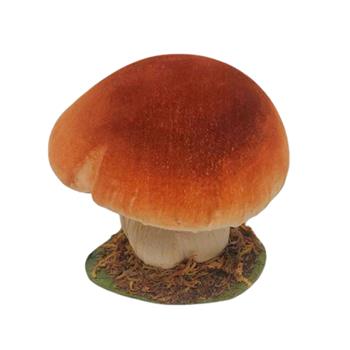 Houba polyresinová bílo-hnědá 10,5cm