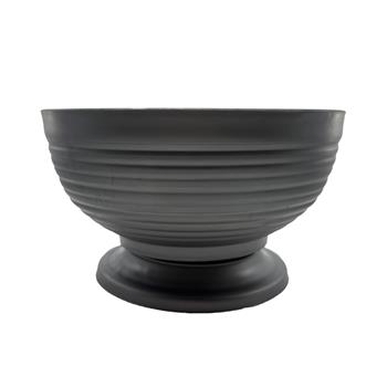 Miska/žardina plastová kulatá na noze šedá 22cm