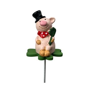 Zápich prase na čtyřlístku polyresinové 24cm