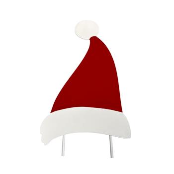 Zápich kovová vánoční čepice 50cm