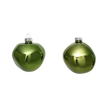 Ozdoba atypická skleněná koule zelená mix 10cm